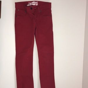 Red jeans